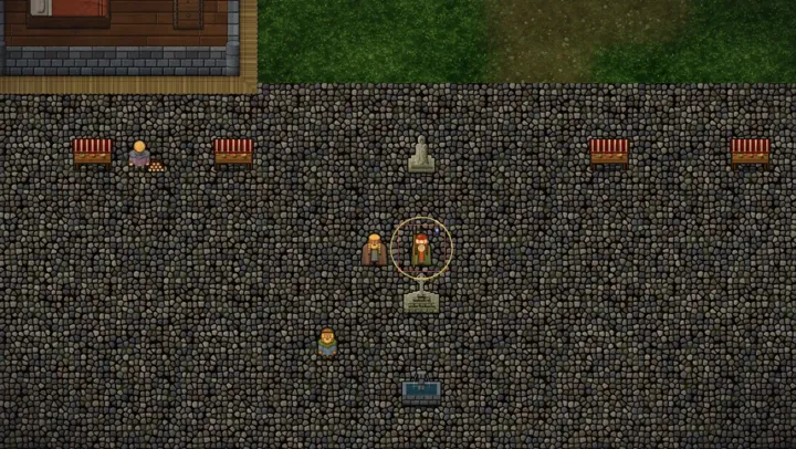 A Touched settler casting a ward in the town